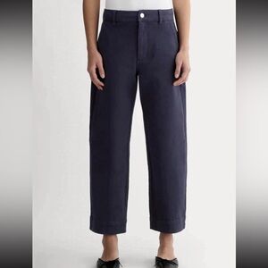 $118 New Everlane Navy ‘The Utility Straight Leg Pant’ Cropped Pants size 0